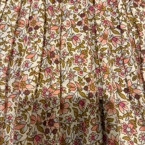 Veronica Beard Cream and Pink Floral Maxi Skirt